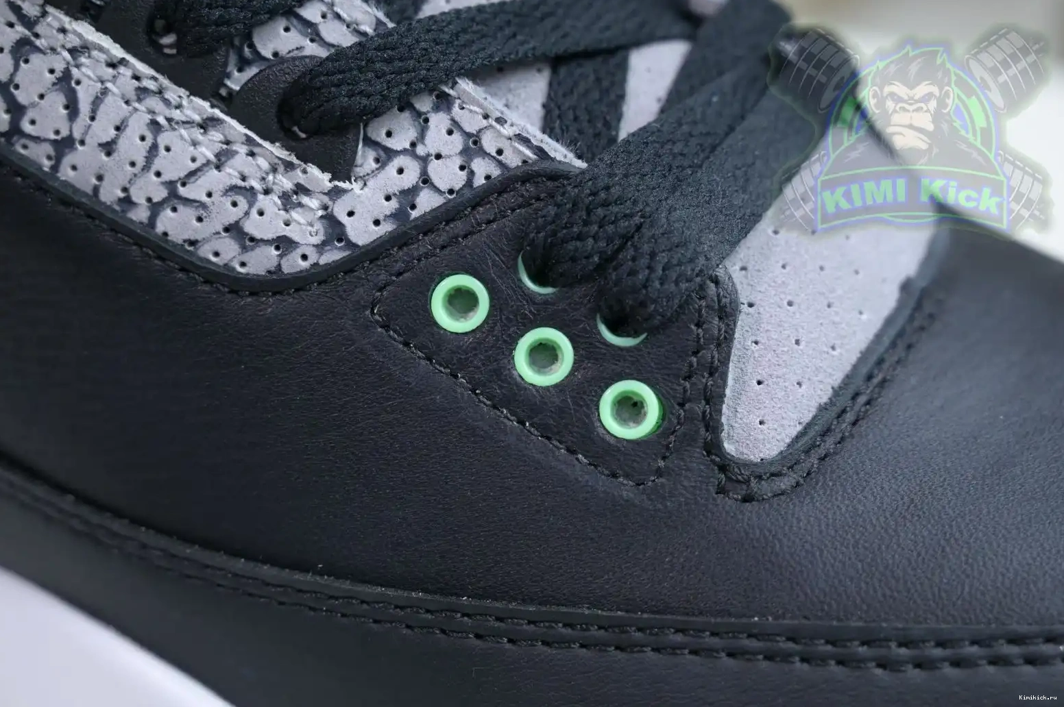 Kimikick Jordan Air 3 Green Glow 0514